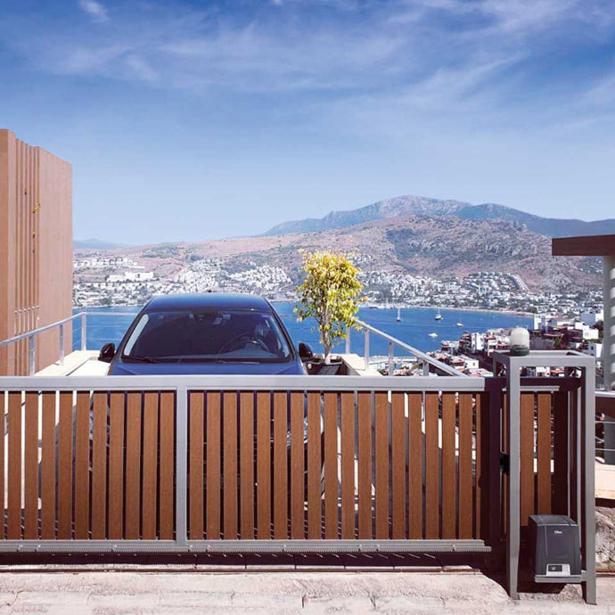 Ditec Sliding Gate Motor Installed on a Driveway gate