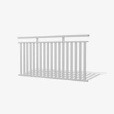North Haven steel fence panel by Mason & Dean, popular Hamptons-style vertical bar steel fencing with double top rail, premium Australian-made boundary panel for residential and coastal homes.
