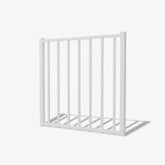 Mason & Dean Austin single gate featuring a modern vertical bar design in powder-coated steel, offering a minimalist and durable entry solution for residential and commercial properties.