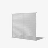 Mason & Dean Hastings steel privacy screen featuring a modern geometric design in powder-coated steel, providing durable and stylish privacy for residential and commercial outdoor spaces.