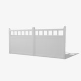 Mason & Dean Portland entrance gate featuring a luxury estate-style design with solid steel slats and refined decorative detailing for prestige, privacy and strength.