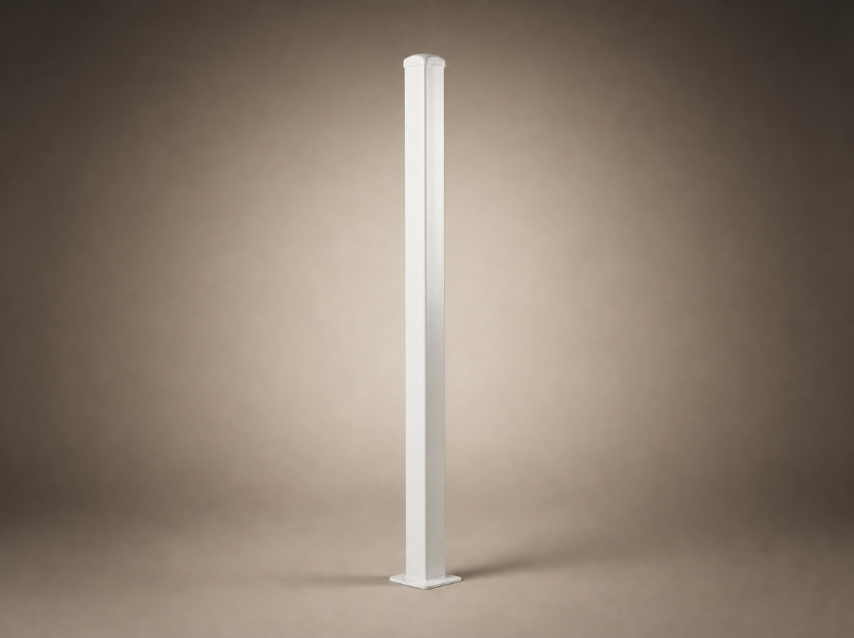 50mm x 50mm x 1.6mm Steel Post with Base Plate