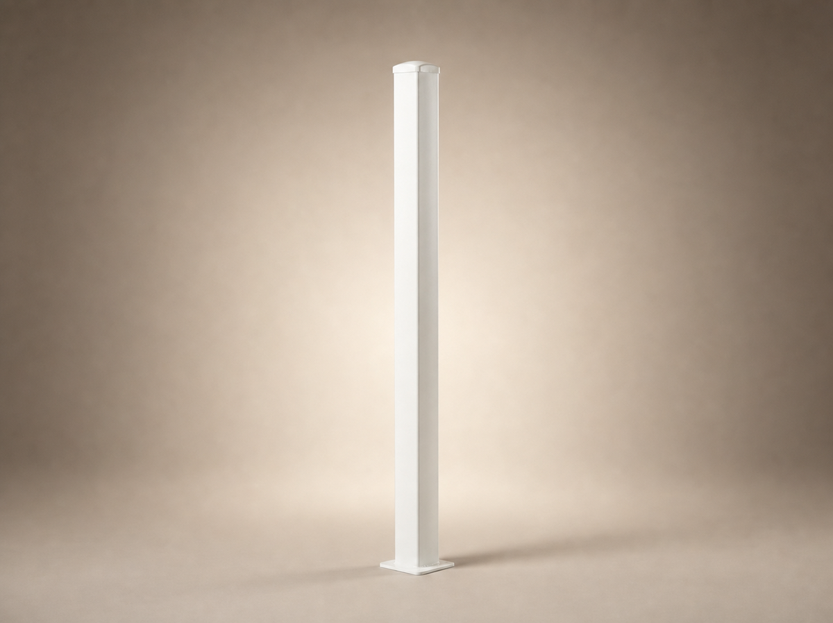 75mm x 75mm x 2mm Steel Post with Base Plate
