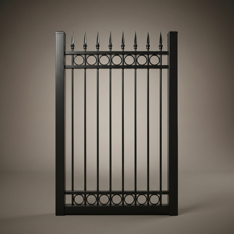 Ashgrove custom steel single driveway gate in Satin Black — heritage Australian-made design with 10-year warranty by Mason & Dean
