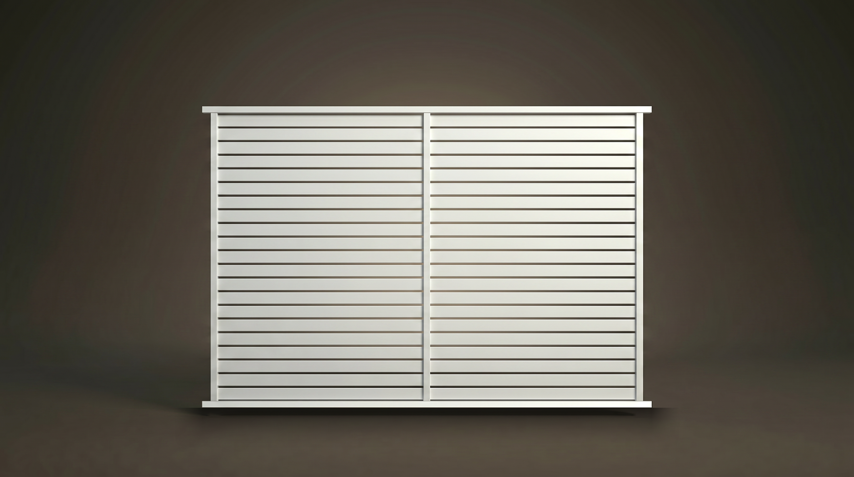 Hasting steel privacy screen in Pearl White — custom Australian-made design with 10-year warranty by Mason & Dean