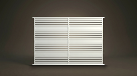 Hasting steel privacy screen in Pearl White — custom Australian-made design with 10-year warranty by Mason & Dean