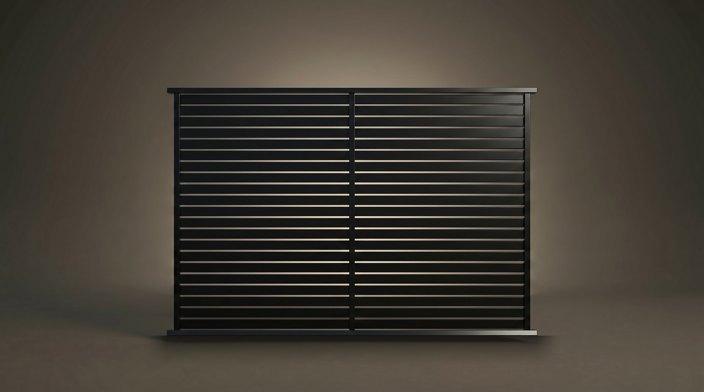 Hasting steel privacy screen in Satin Black — custom Australian-made design with 10-year warranty by Mason & Dean