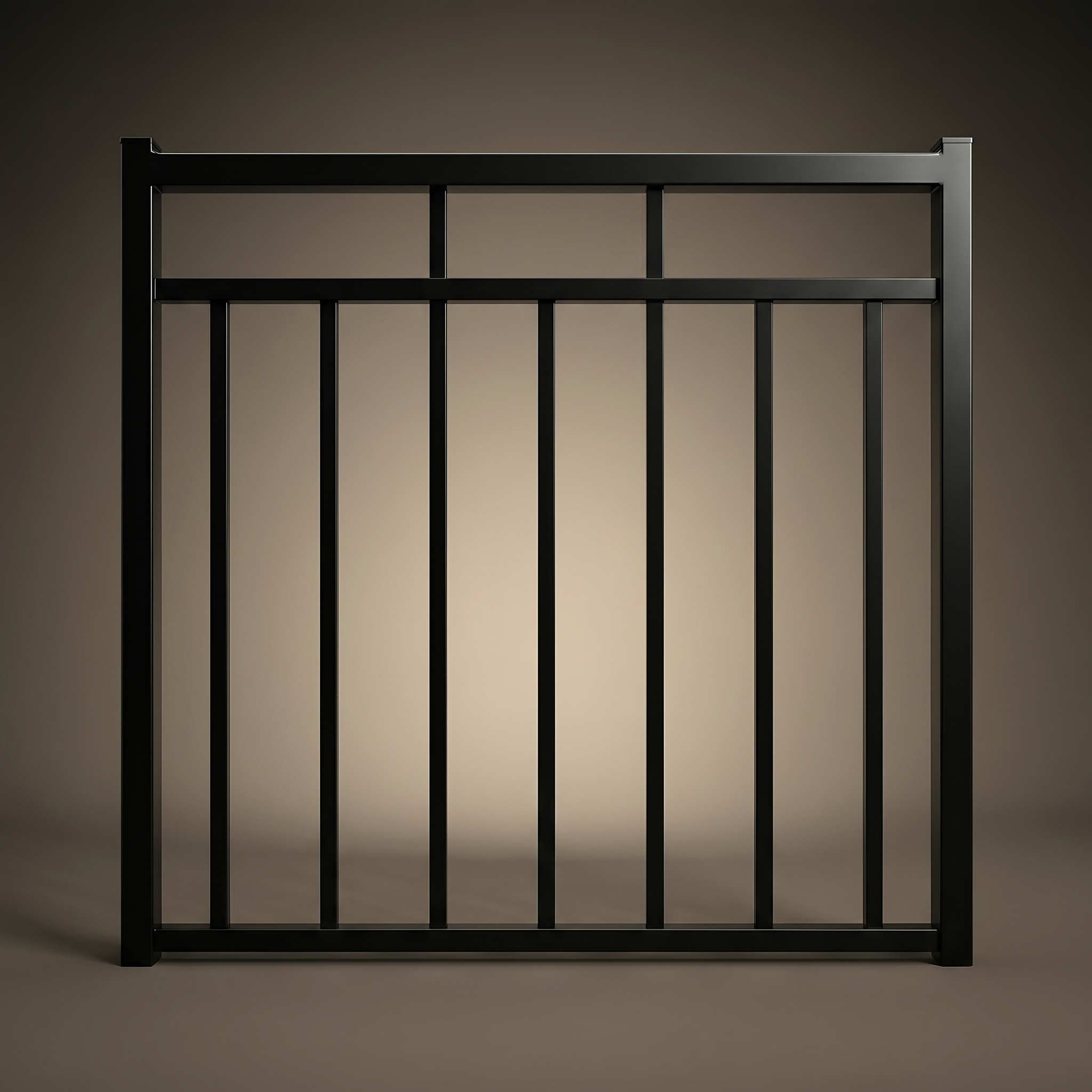 Monroe custom steel single driveway gate in Satin Black — modern architectural design with 10-year warranty by Mason & Dean
