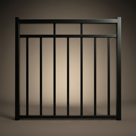 Monroe custom steel single driveway gate in Satin Black — modern architectural design with 10-year warranty by Mason & Dean