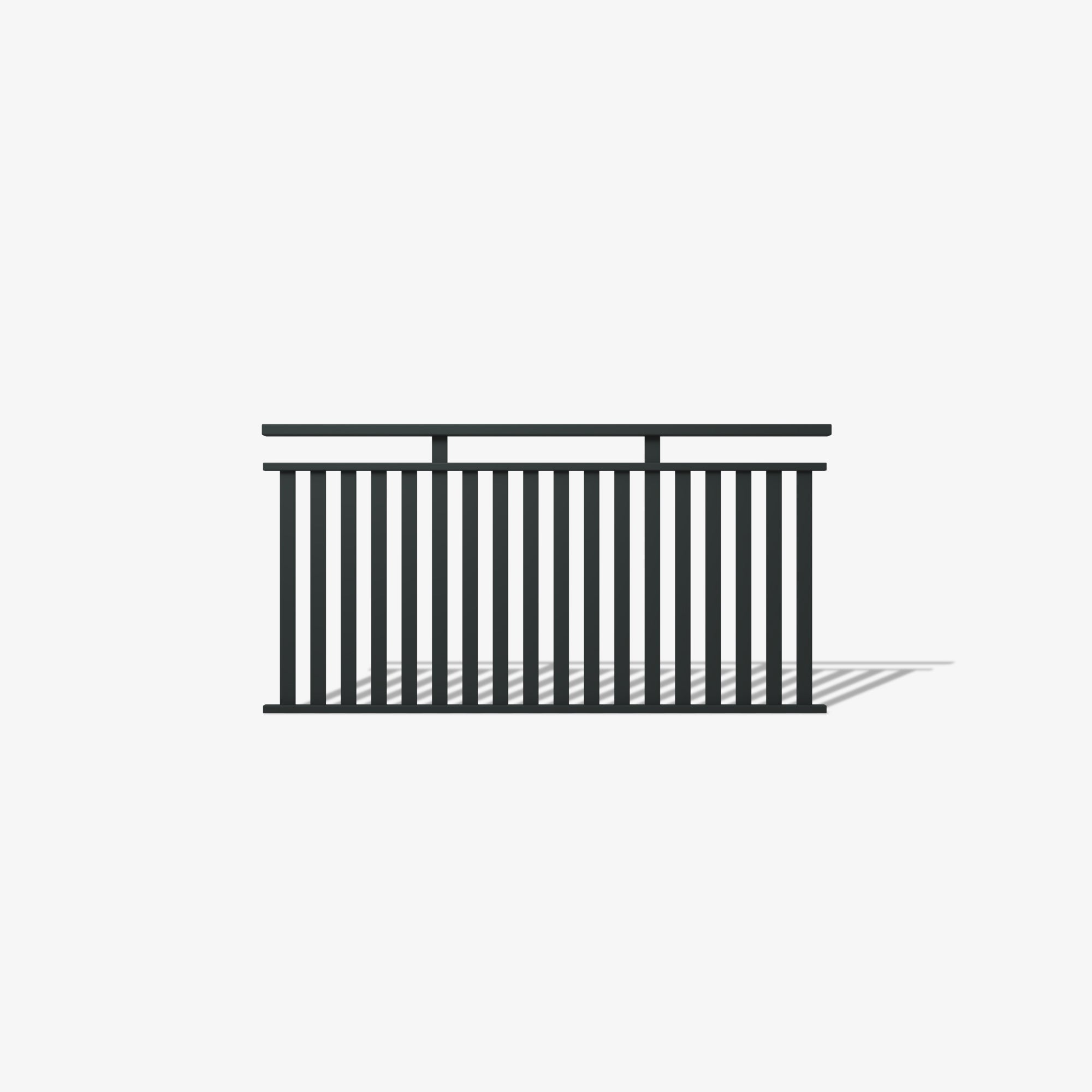 North Haven steel fence panel by Mason & Dean, popular Hamptons-style vertical bar steel fencing with double top rail, premium Australian-made boundary panel for residential and coastal homes.