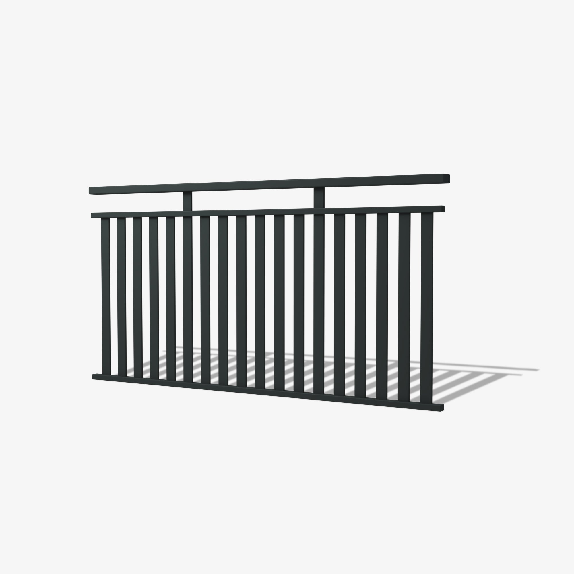 North Haven steel fence panel by Mason & Dean, popular Hamptons-style vertical bar steel fencing with double top rail, premium Australian-made boundary panel for residential and coastal homes.