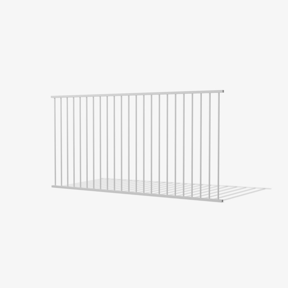 Oakley steel fence panel by Mason & Dean, clean vertical bar steel fencing with minimalist design, high-quality Australian-made boundary panel for residential and commercial properties.