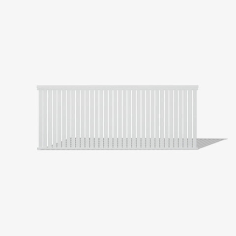 Bayview Balustrade Panel - Hamptons-style steel balustrade with double top rail and vertical slats, premium powder-coated finish, Australian-made coastal balustrade for decks, balconies, staircases and verandas by Mason & Dean.