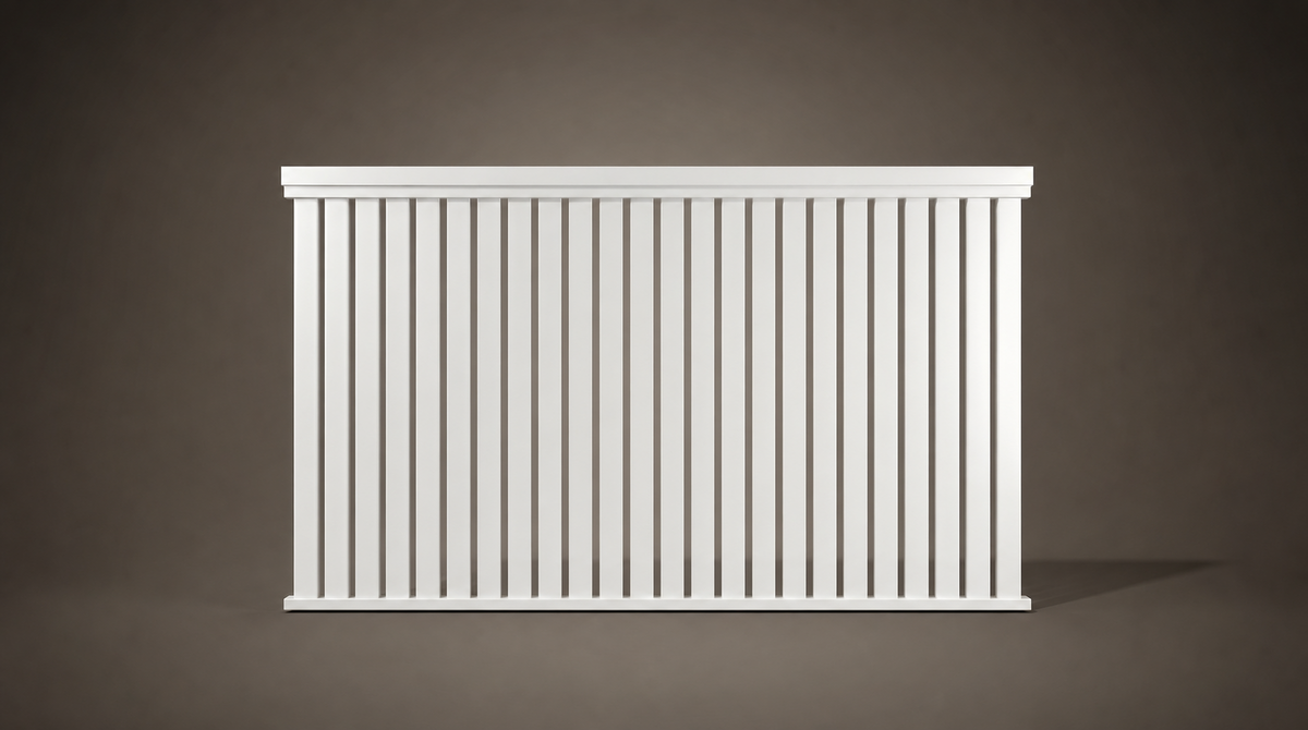 Bayview steel balustrade panel in Pearl White — Hamptons coastal design, Australian-made with 10-year warranty by Mason & Dean