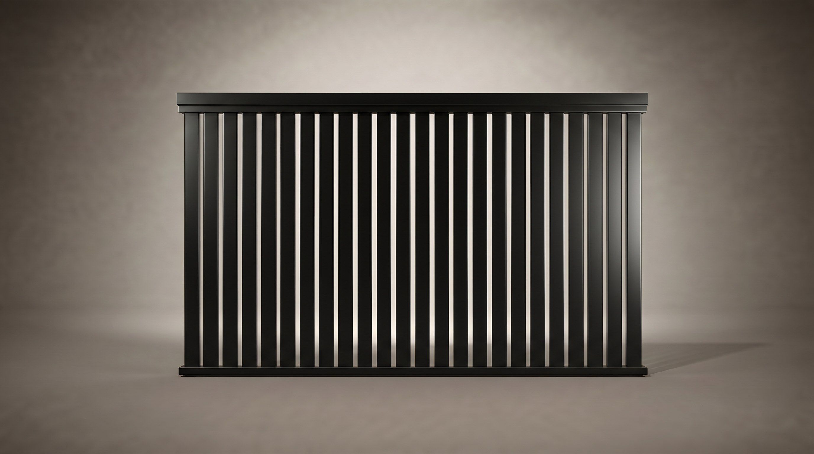 Bayview steel balustrade panel in Satin Black — Hamptons coastal design, Australian-made with 10-year warranty by Mason & Dean
