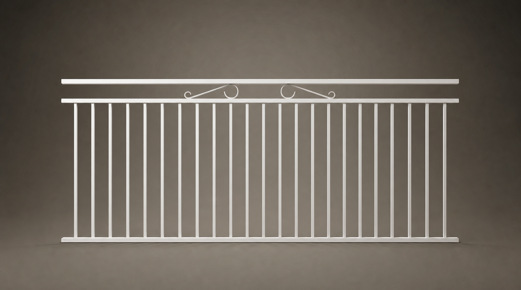 Belmont custom steel balustrade panel in Pearl White — Australian-made architectural design with 10-year warranty by Mason & Dean