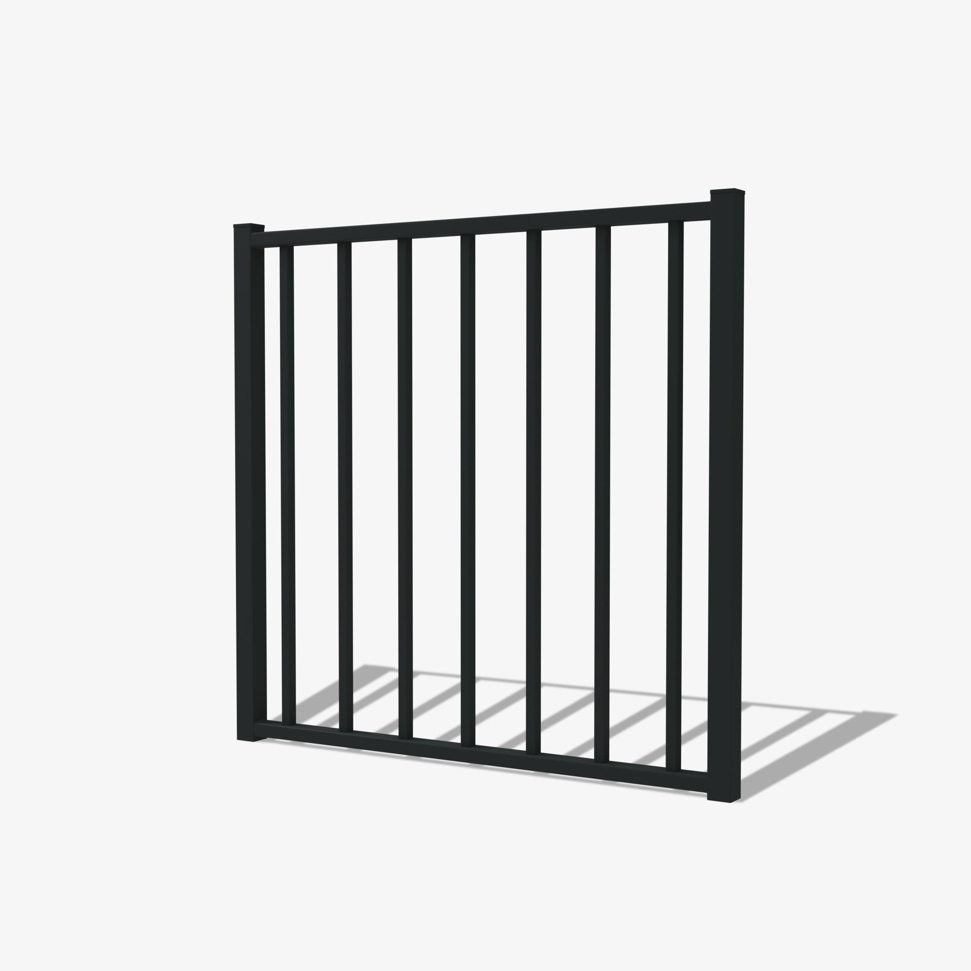 Mason & Dean Austin single gate designed with architectural precision, combining clean vertical lines and durable steel construction for a sleek, modern look.