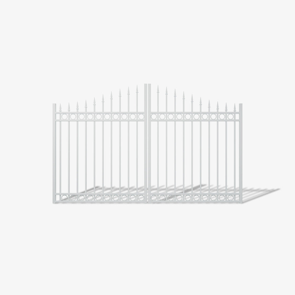 Mason & Dean Brunswick double driveway gate designed for luxury estates, heritage homes, and rural properties, combining traditional wrought-iron style with modern strength and sophistication.