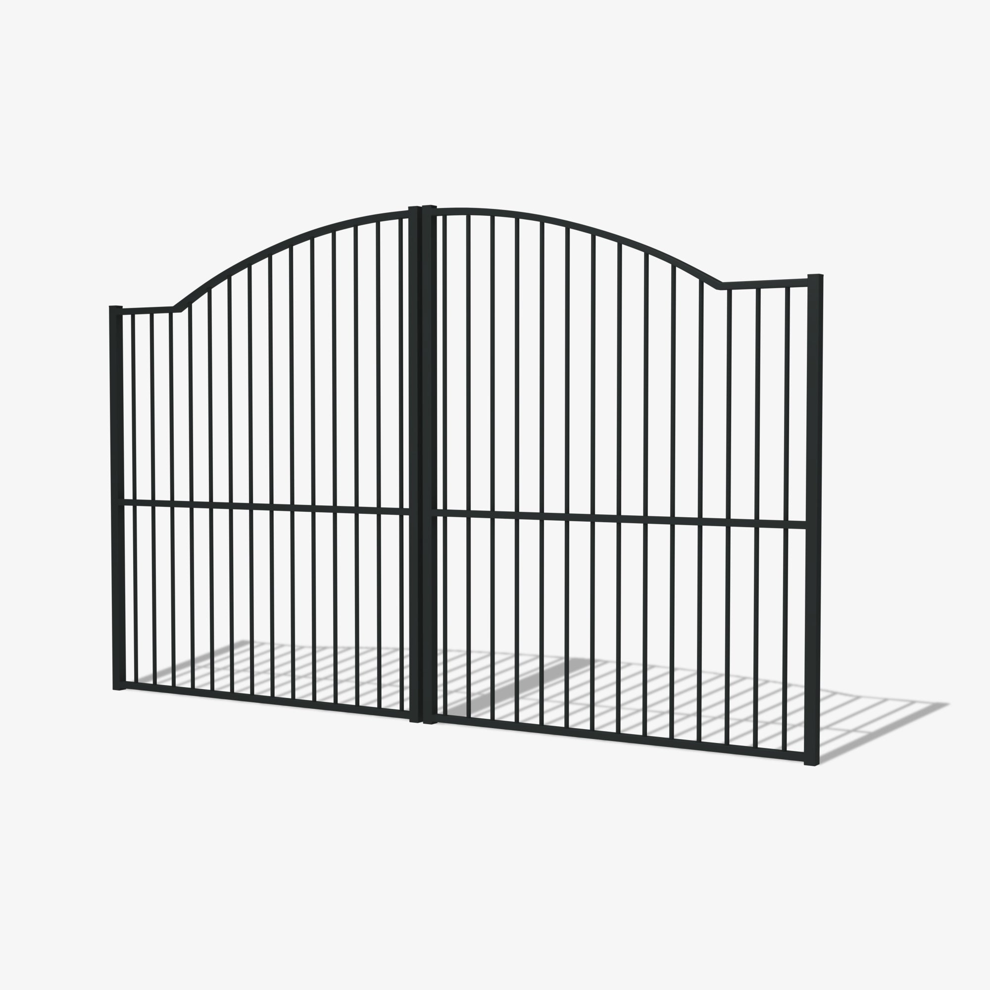 Mason & Dean Oakley double driveway gate constructed from durable Australian steel with a powder-coated finish, offering superior strength, longevity, and security for large properties.