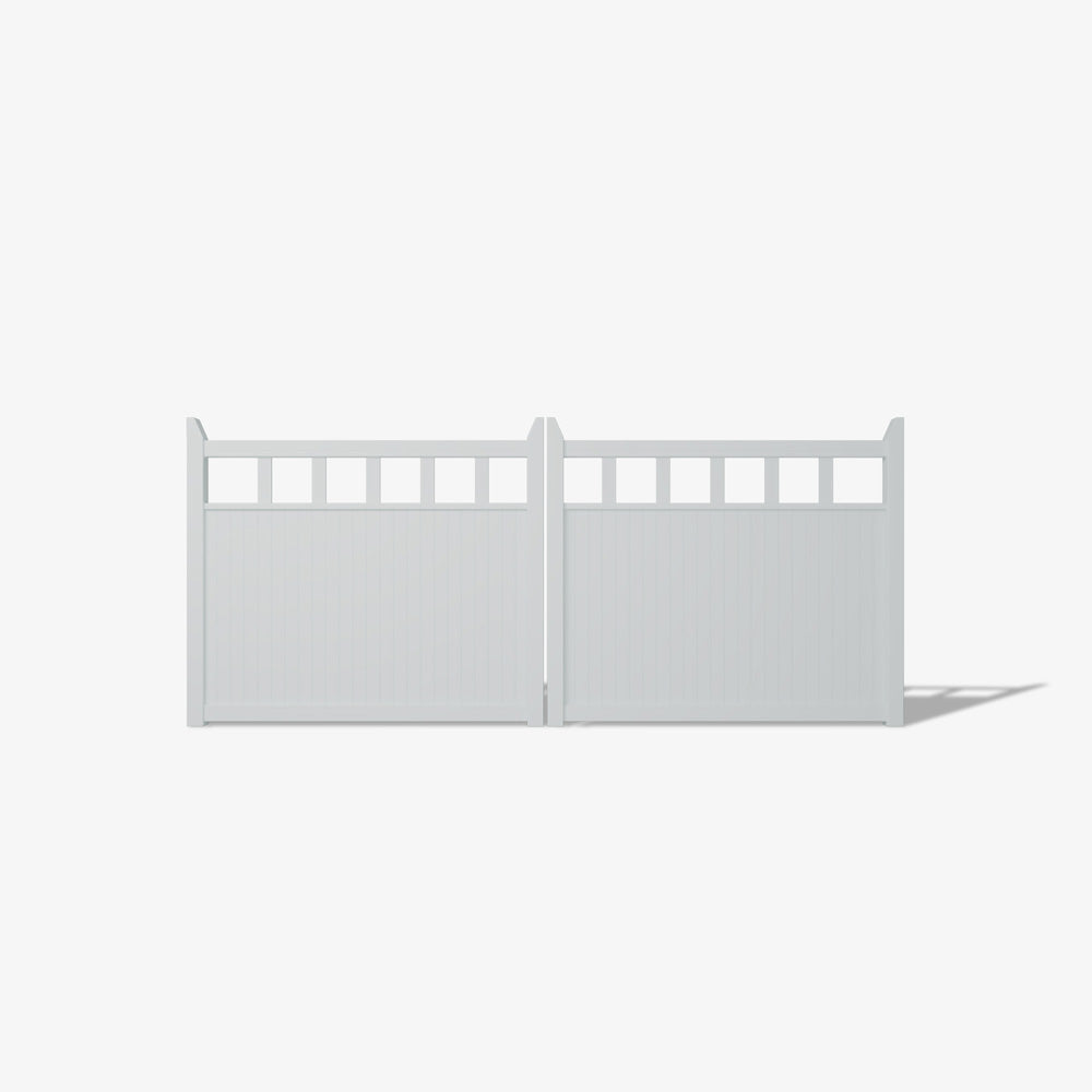 Mason &Dean Portland double driveway gate designed with a prestigious architectural style, combining solid steel construction and elegant detailing for a grand high-end property entrance.